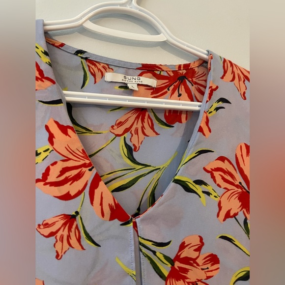 Blue Lily Alfred Sung three layers tank top very light and flowy - Picture 2 of 6